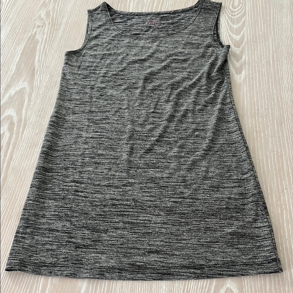 LOGO lotus Lori Goldstein size XS tunic tank sleeveless gray athletic yoga top